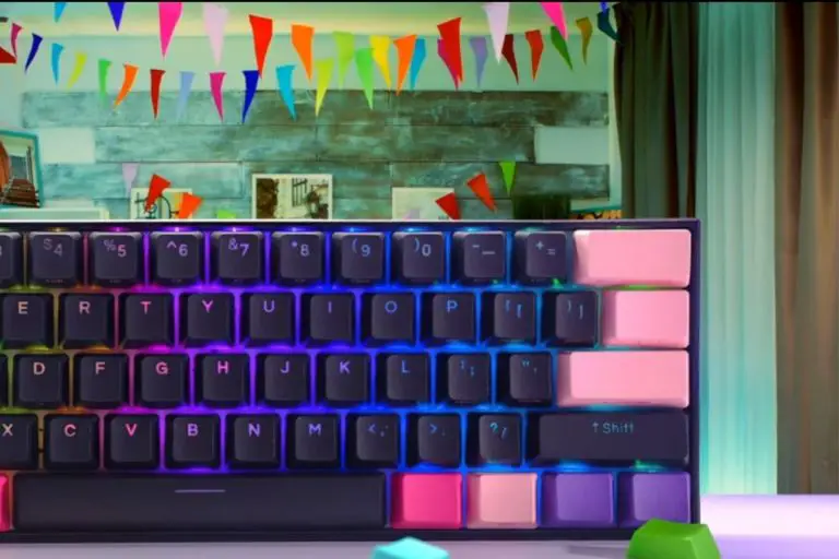 Wireless Keyboard with Colorful Keycaps