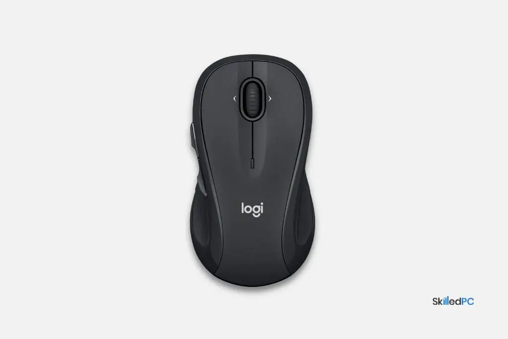 Logitech M510 with rubberized pads.