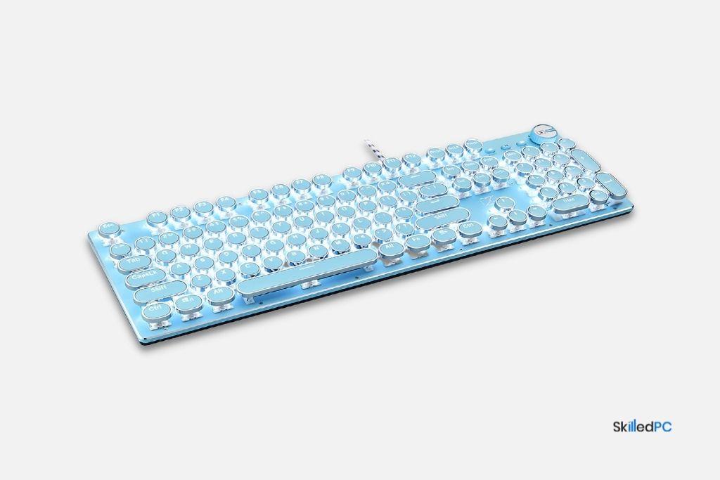 Basaltech Blue Retro Style Keyboard.