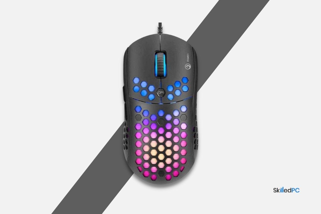 MARVO Lightweight Mouse for butterfly clicking.