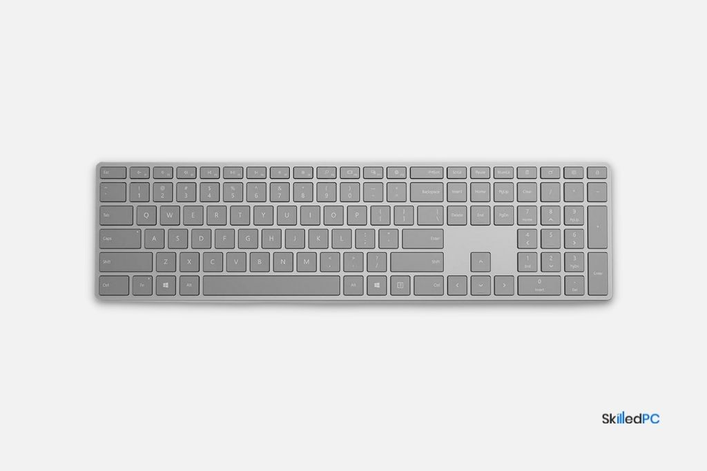 Microsoft Surface Keyboard for people having long nails.