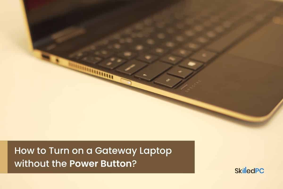 A Laptop with Power Button
