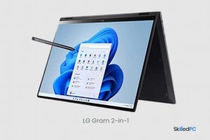 Wide Touch Screen LG Gram Folding Laptop.