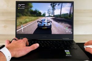 HP Omen 15 laptop with efficient cooling system.